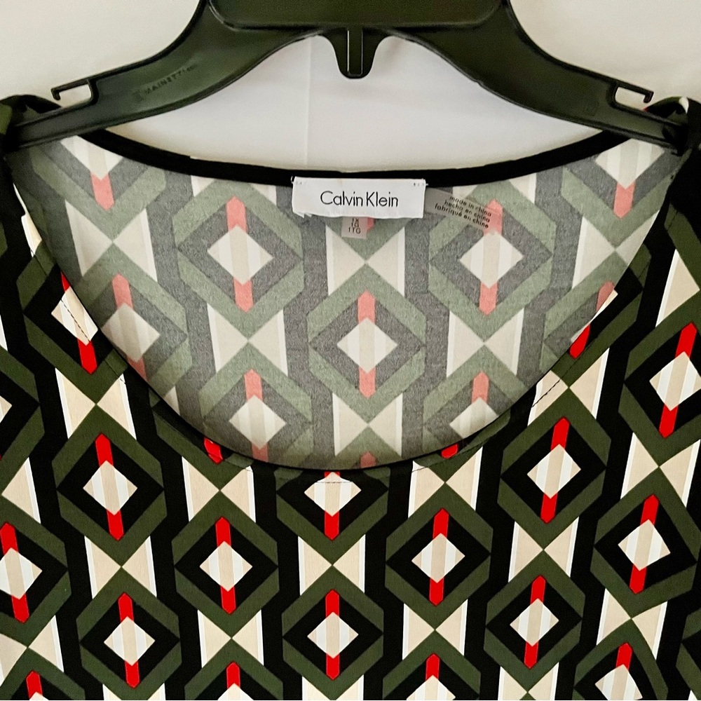 Calvin Klein Multicolor Geometric Print Dress